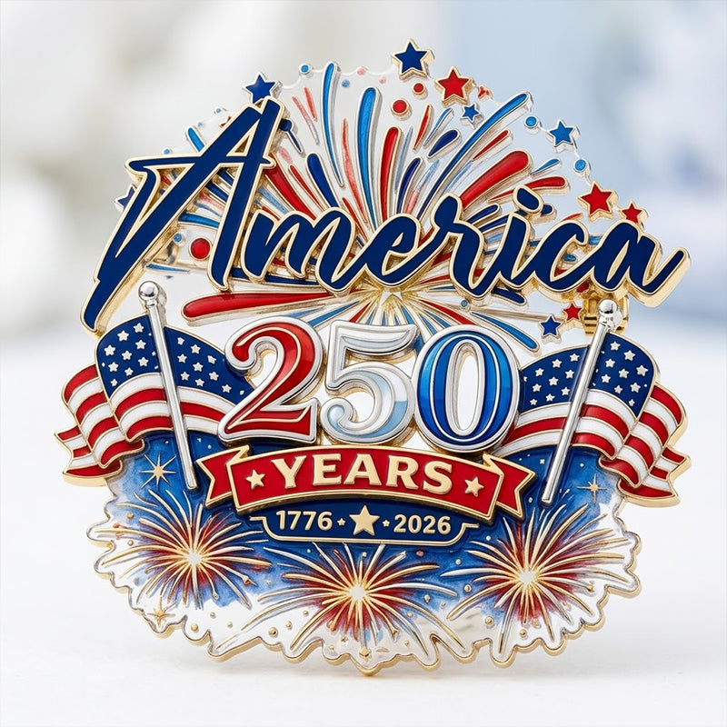 US 250th Anniversary Brooch Pin