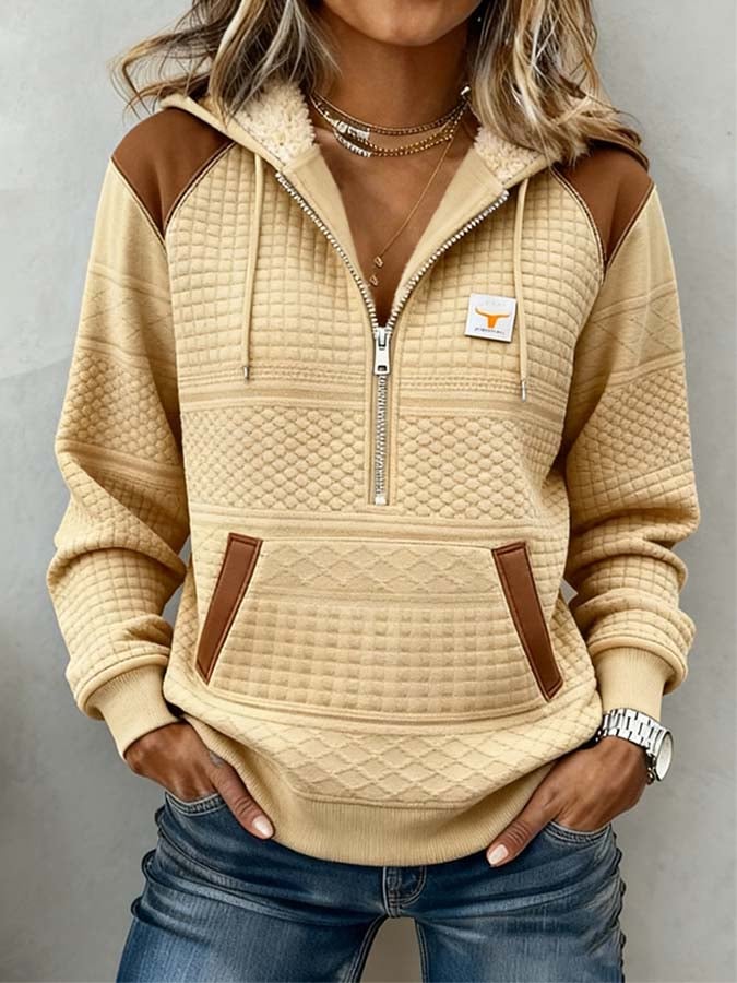 Damen-Freizeitpullover mit Farbblockmuster