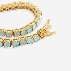 Tennisarmband mit blauem Opal