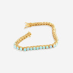 Tennisarmband mit blauem Opal