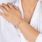 Tennisarmband mit blauem Opal