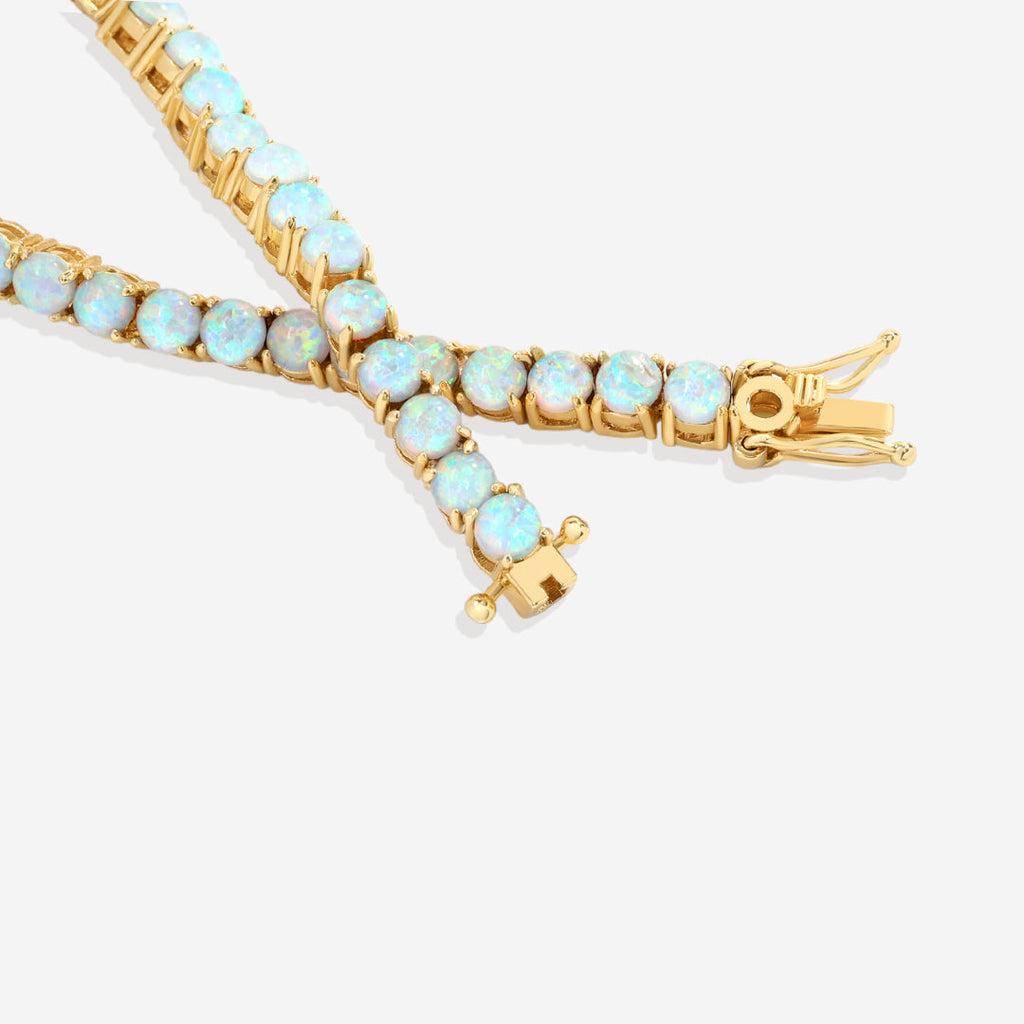 Tennisarmband mit blauem Opal