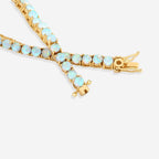 Tennisarmband mit blauem Opal