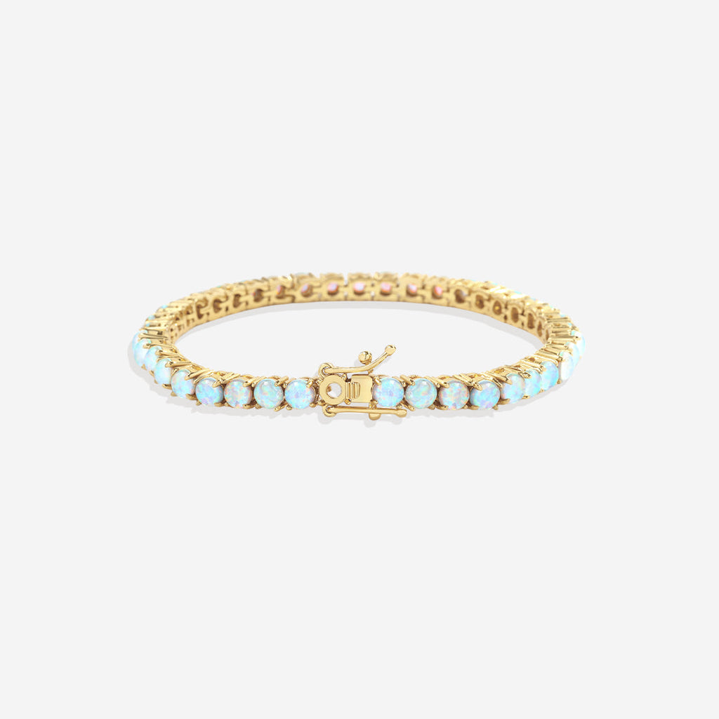 Tennisarmband mit blauem Opal