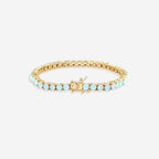Tennisarmband mit blauem Opal