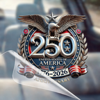 🔥 ZEITLICH BEGRENZTES ANGEBOT – 250 Jahre Jubiläumsaufkleber, Adler patriotisch USA