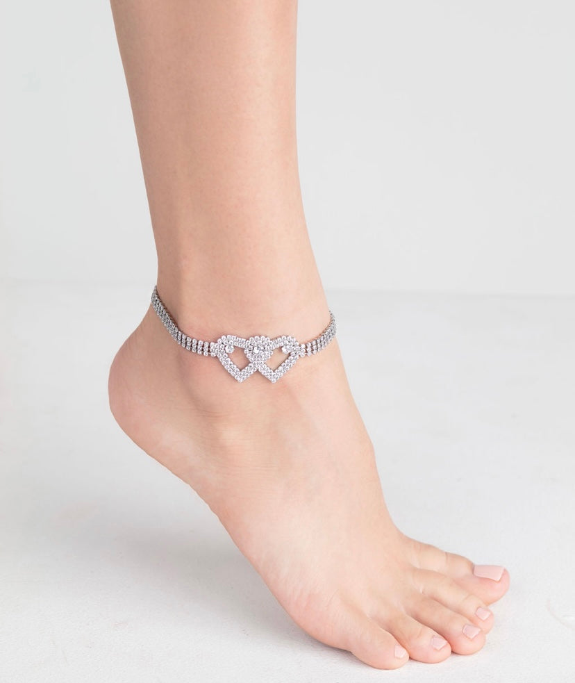 Herz X Herz Fußkette