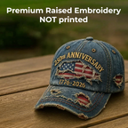 🏆Casquette décontractée brodée à la main pour le 250e anniversaire des États-Unis💖