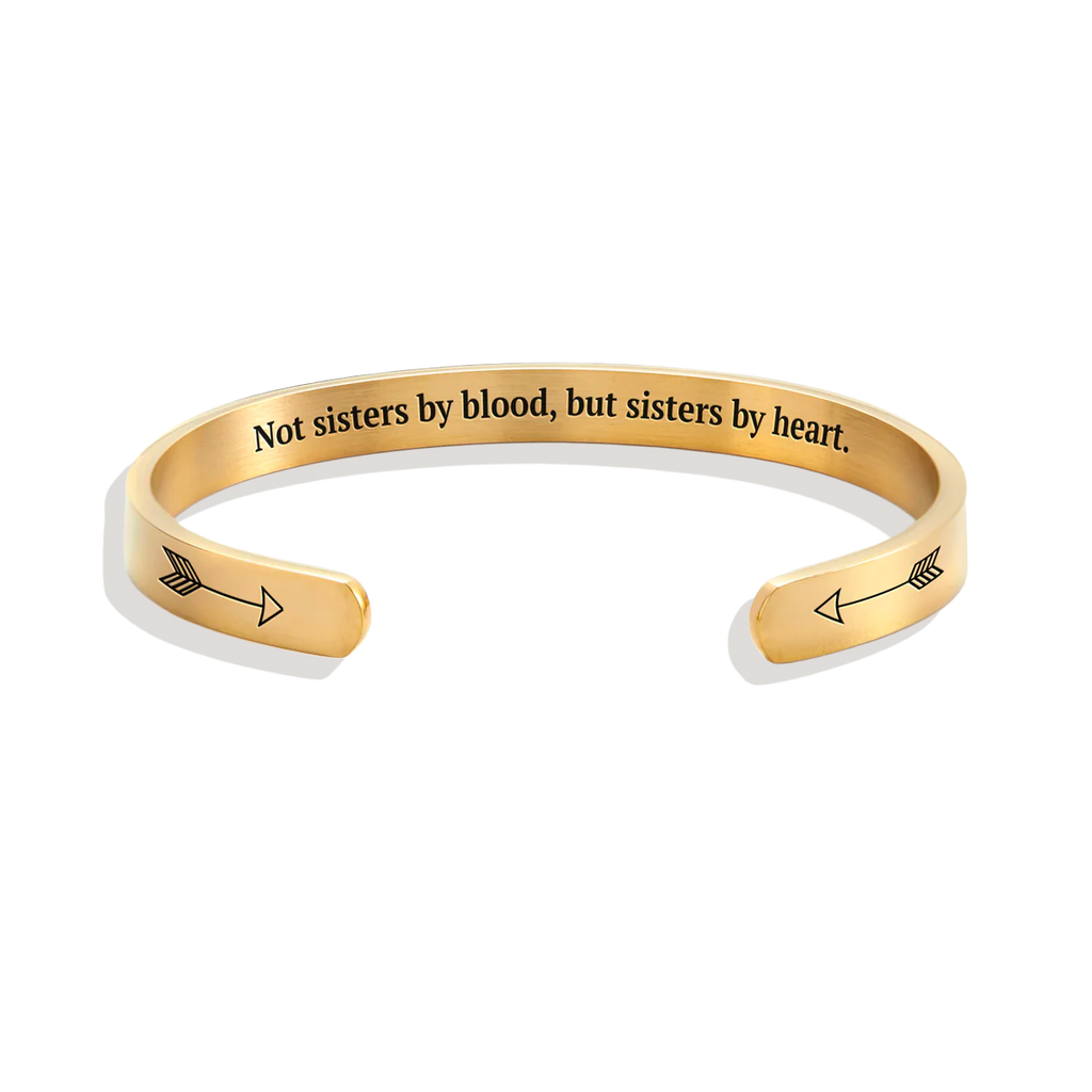 Nicht Schwestern durch Blut, aber Schwestern durch Herz Manschettenarmband