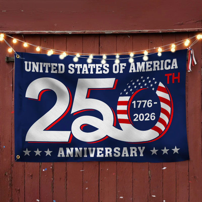 Patriotic 250th Anniversary 1776 2026 United States of America Flag