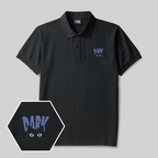 Dark Cat Geek Embroidered Polo Shirt