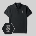 Let's Roll Emblem Geek Embroidered Polo Shirt