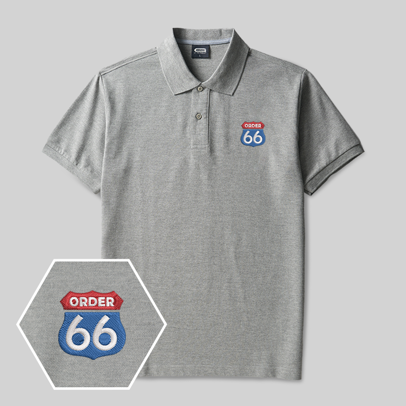 Order 66 Geek Embroidered Polo Shirt