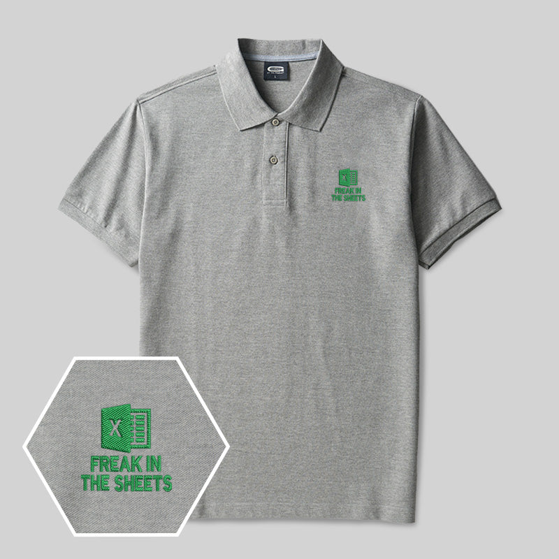 Freak In The Sheets Geek Embroidered Polo Shirt