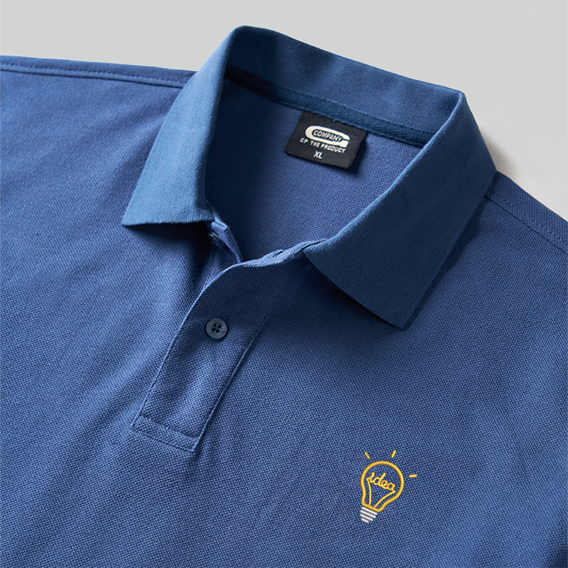 Besticktes Polo-Shirt „Idea Geek“