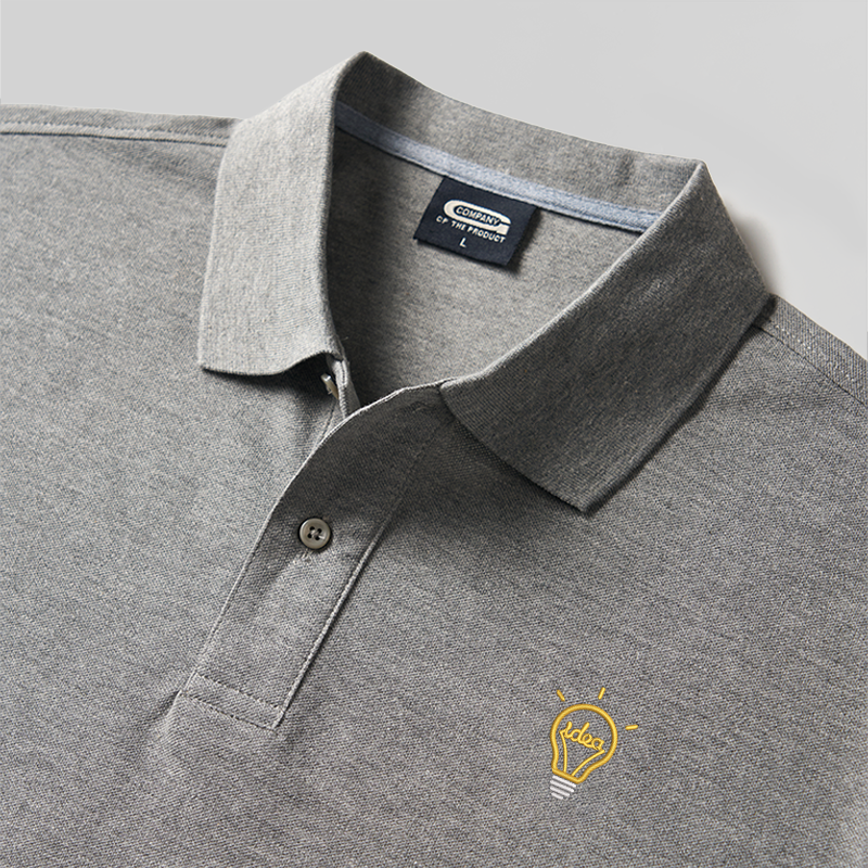 Besticktes Polo-Shirt „Idea Geek“