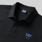 Dark Cat Geek Embroidered Polo Shirt