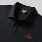 Don't Panic Geek Besticktes Poloshirt