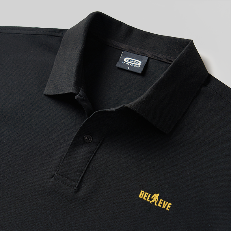 Believe Geek besticktes Poloshirt