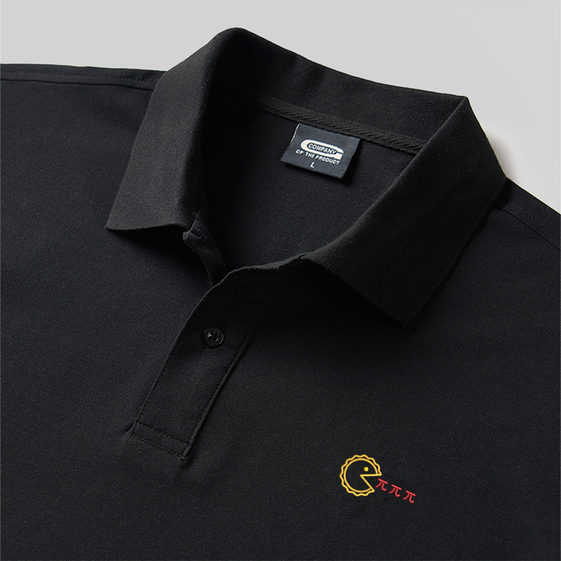 Pac-Pi Geek Embroidered Polo Shirt