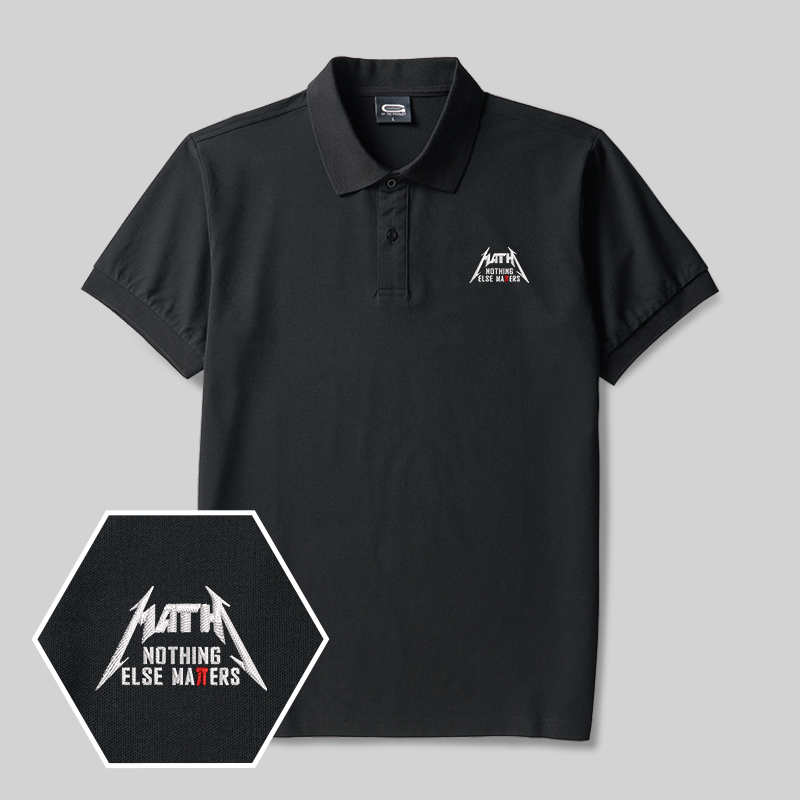 Nothing Else Tie Geek Embroidered Polo Shirt