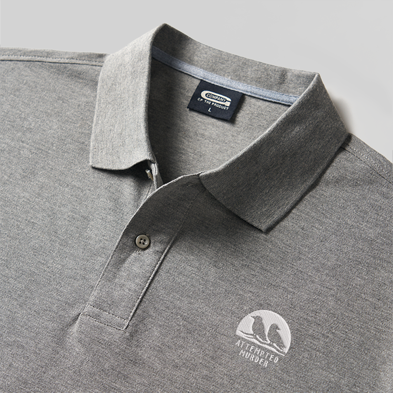 Attempted Murder Geek Embroidered Polo Shirt