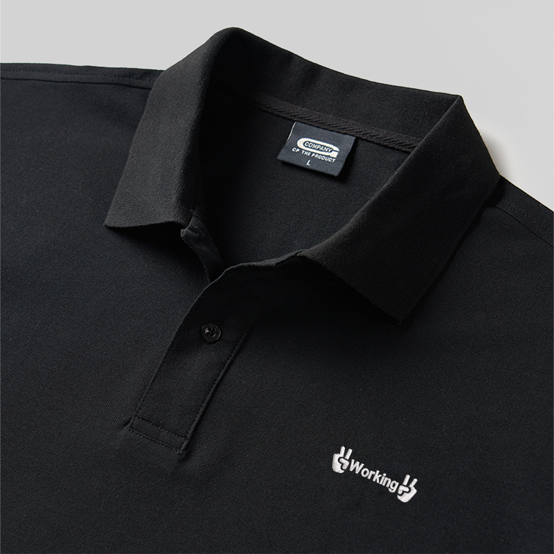 Working Geek Embroidered Polo Shirt