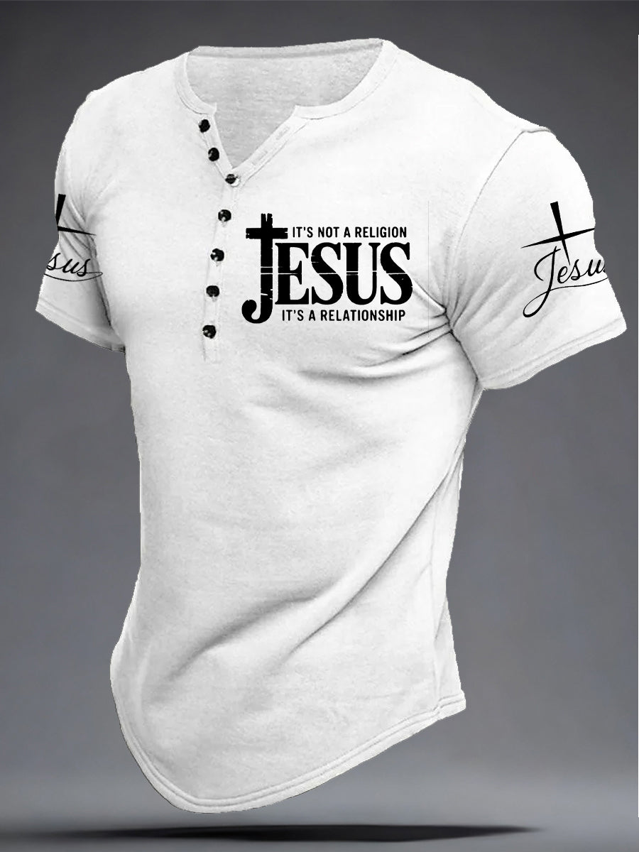 Herren T-Shirt mit Faith-Aufdruck