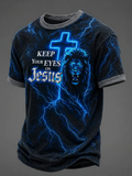 Herren T-Shirt mit "Faith"-Aufdruck, Freizeithemd