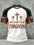 Herren T-Shirt mit christlichem Kreuz-Print