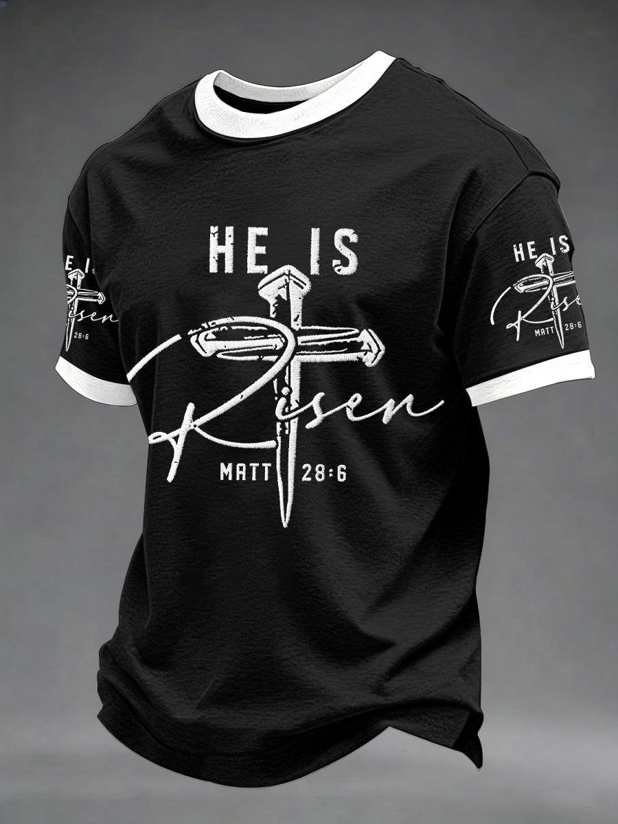 Herren-T-Shirt mit christlichem Kreuzdruck