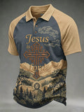 Herren-Polohemd mit „Jesus Is Lord“-Aufdruck