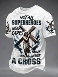 Herren-T-Shirt mit christlichem Kreuzdruck