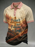 Herren-Polohemd mit „I Can't But I Know A Guy“-Aufdruck