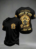 T-Shirt für Herren "Army of God Christian" mit kurzen Ärmeln