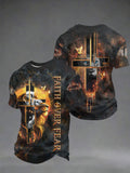Herren T-Shirt "Faith Over Fear" mit kurzen Ärmeln