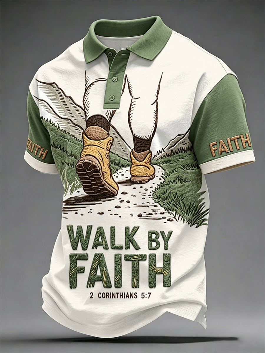 Herren-Polohemd mit christlichem Aufdruck