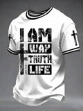 Herren-T-Shirt mit „Faith“-Aufdruck