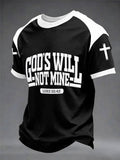 Herren T-Shirt „Gottes Wille, nicht meiner“ mit kurzen Ärmeln