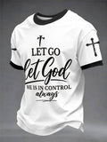 Herren T-Shirt „Let Go, Let God“ mit kurzen Ärmeln