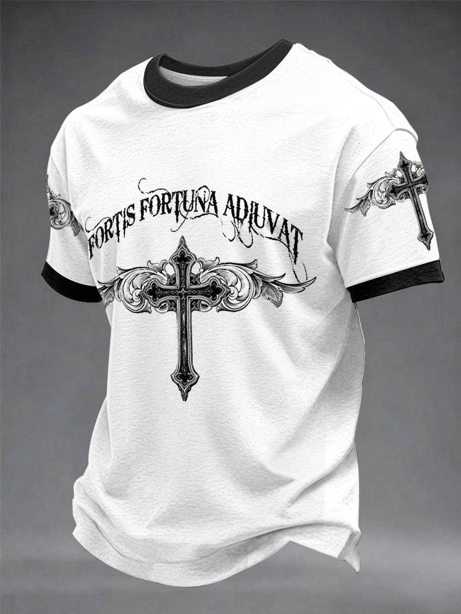 Herren T-Shirt „Fortis Fortuna Adiuvat“ mit kurzen Ärmeln