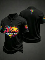 Herren Christliches Jesus Kreuz Kurzarm T-Shirt