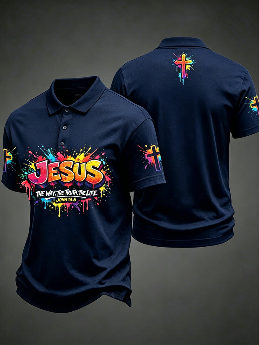 Men's Christian Jesus Cross Short Sleeve T-shirt