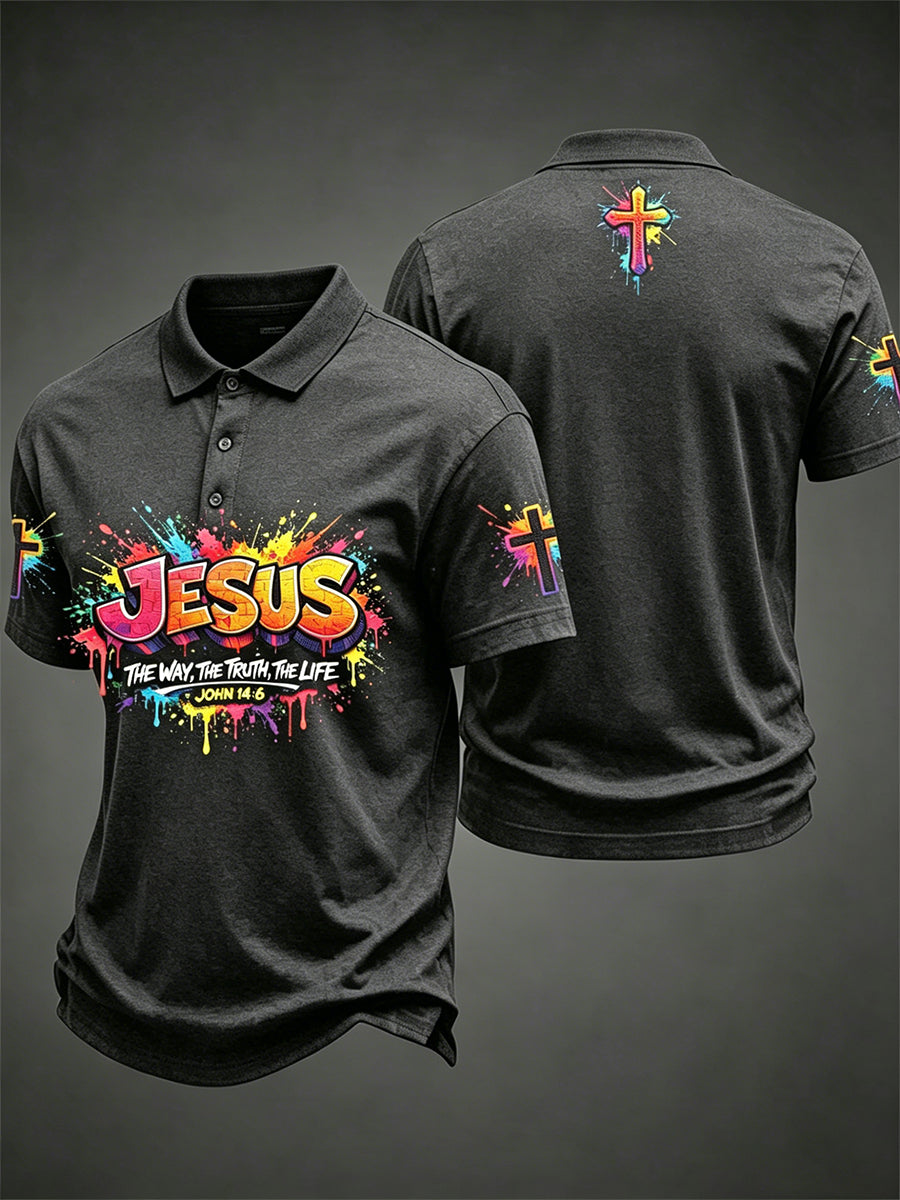Men's Christian Jesus Cross Short Sleeve T-shirt