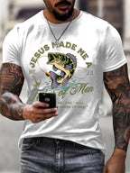 Herren-T-Shirt mit „Faith“-Aufdruck
