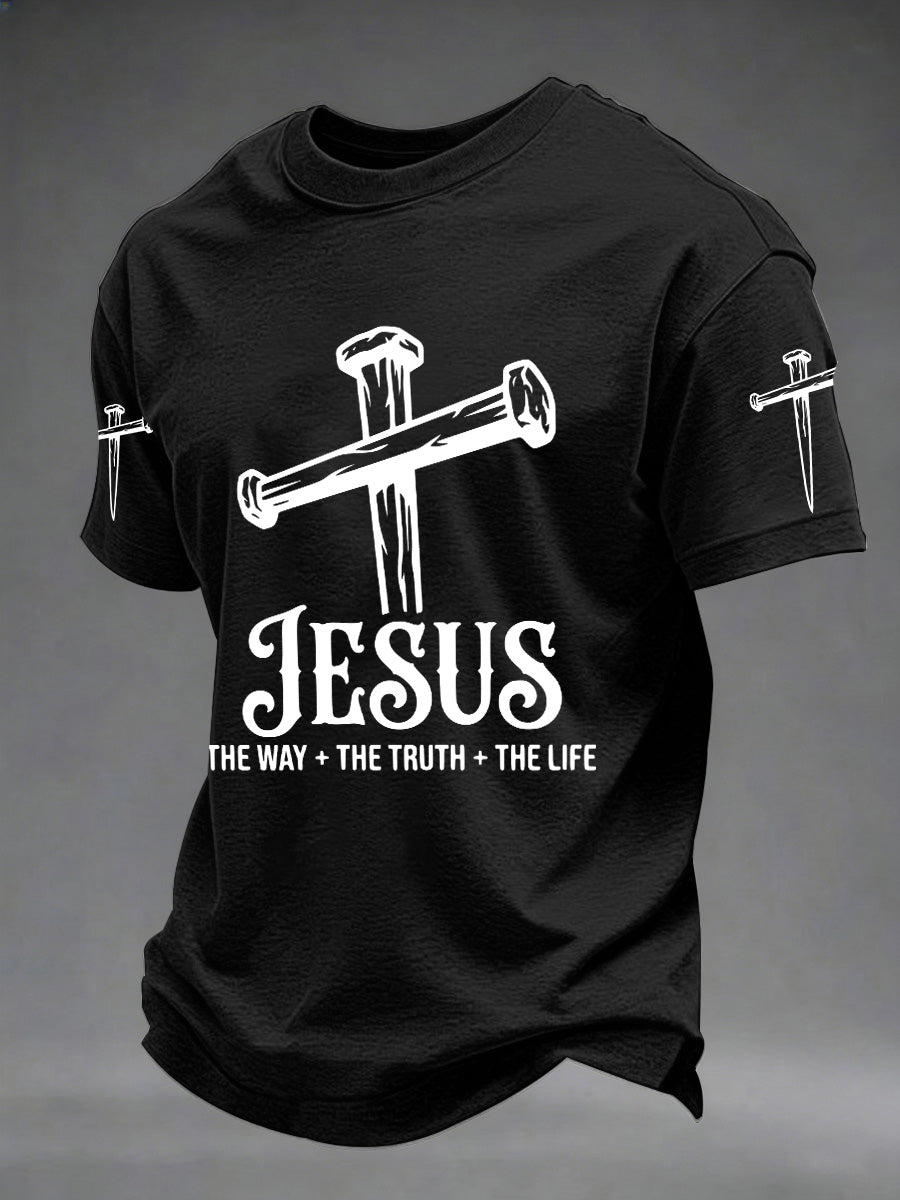 Men's Christian Cross Print Tee
