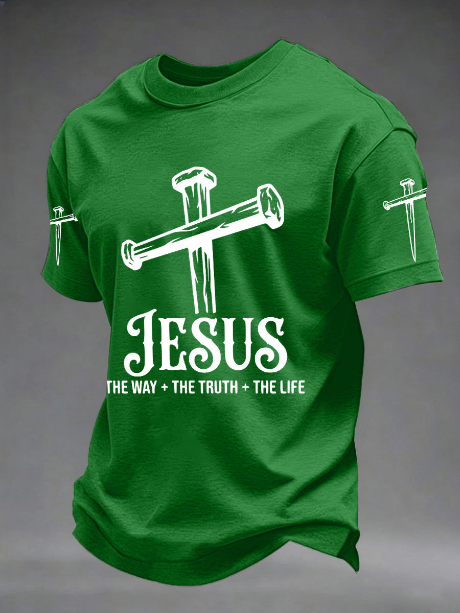 Men's Christian Cross Print Tee
