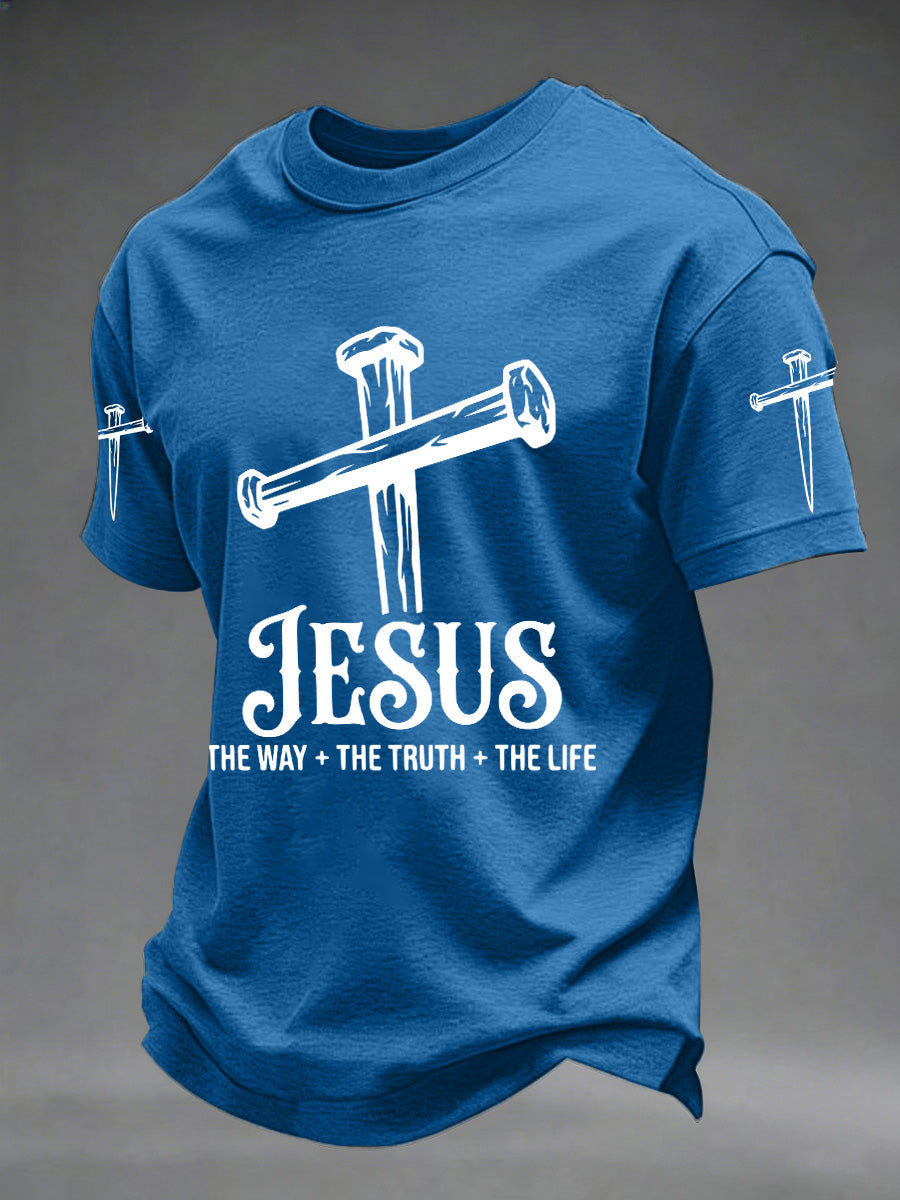 Men's Christian Cross Print Tee