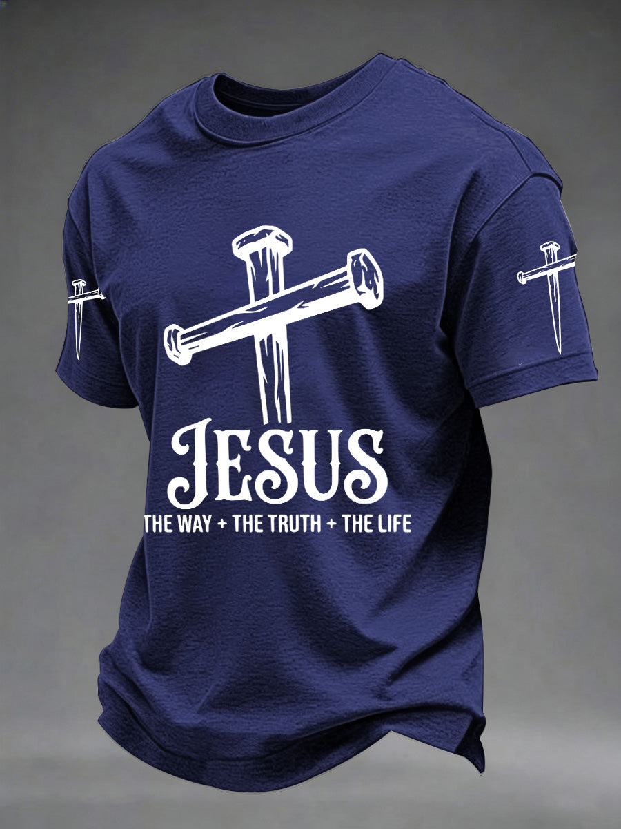 Men's Christian Cross Print Tee