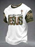 Herren Jesus Unisex Freizeit Kurzarm T-Shirt